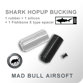 50 pcs Rubber Shark Hopup Bucking (Bulk pack)