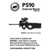 PS90 P90 extension external barrel 14mm CCW